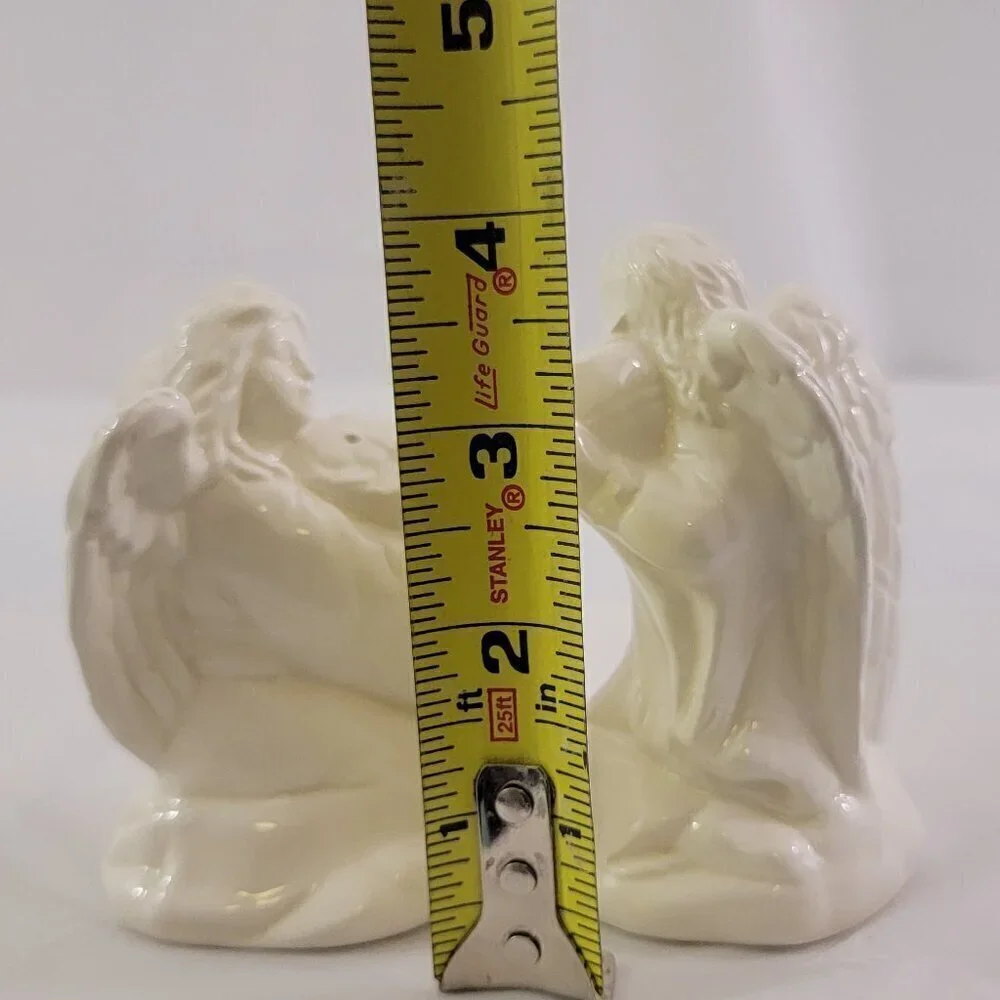 Vintage McConnell Talus Collectible Ceramic Angels Salt & Pepper Shaker Set